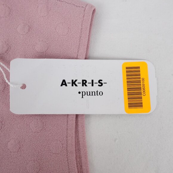 Akris Punto Intarsia Dot Sleeveless Mini Dress in Light Pink - Size 10 (NWT) - Picture 7 of 9